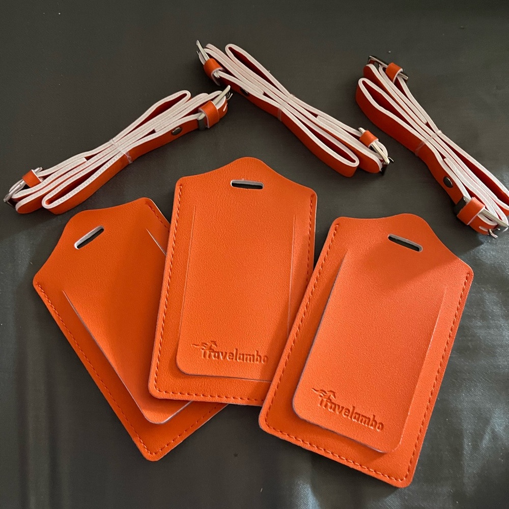 Orange Luggage Tags 3